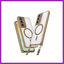Bezos Samsung Galaxy S25 Uyumlu Kılıf Enka Magsafe Silikon Kılıf - Desert Bty