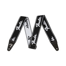 Fender Weighless Running Logo Gitar Askısı 5,1 Cm, Siyah/beyaz