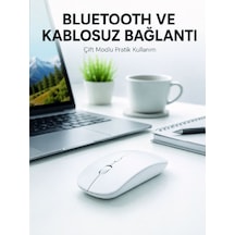 Bluetooth Kablosuz Wireless Mouse Şarjlı Sessiz Ergonomik 5000 Dpı Fare Diğer