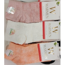 Warmen Bayan Bambu Ters Havlu Patik Çorap 12 Adet 001