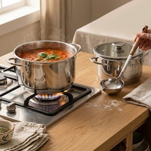 Kitchen Pure Steel 6 Parça Çelik Tencere Seti Çok Renkli