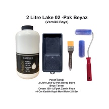 2 Litre Handy Lake 02-pak Beyaz Kendinden Vernikli Kadife Kaplı Rulo Set Pak Beyaz Pak Beyaz