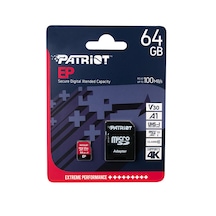 Patriot Ep Series 64gb Microsdxc V30 A1 U3 Class 10 Hafıza Kartı + Sd Adaptör Pef64gep31mcx