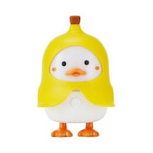 Soulader Sevimli Ördek Şeklinde Müzikli Çocuk Odası Aydınlatması Yatak Başı Dekoratif Fon Işığı Beyaz