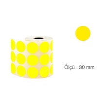 Tanex Nokta Etiket 30 MM 2000 Adet Sarı