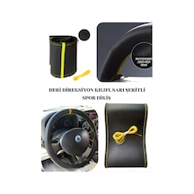 One Vıp Sale Hyundai Atos Deri Direksiyon Kılıfı Prime Kalite, Kırmızı Yüzüklü Spor Dikiş Çok Renkli