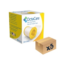 Octacare İpek Flaster 5'li 5 M x 5 CM