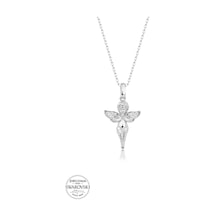 Union Swarovski Zirconia Kadın Melek Bebek Gümüş Kolye Gümüş