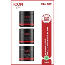 Iconcare Panthenol Aqua Wax Maksimum Tutuş Parlak Görünüm Saç Waxı 3'lü Set 150 Ml