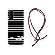 Vivo Y11S Kılıf Rasta Boyun Askılı Light My Fire 1366 Siyah