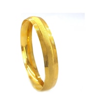 Altın Kaplama Dikey Çizgili 1 Cm Bilezik Blz-3067 Altın