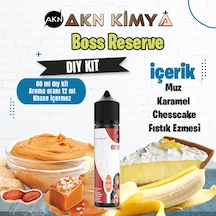 Boss Reserve Cutwood Dıy Kit Muz Karamel Kek Gıda Aroması %20 Oranda Aroma İçerir Hazır Değildir 60 Ml