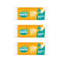 Smarter 3'lü Küçük Boy Çöp Torbası Mini 40 x 50 CM