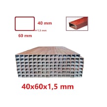 1mt Boyalı 40 X 60 X 1,5 Mm Kutu Profil Boru Metal 40x60x1,5 Demir
