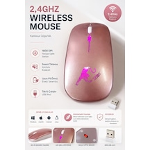 2.4 Ghz Usb Wireless Kablosuz Şarjlı Mouse Rgb Led Işıklı 800-1600 Dpi Ayarlanabilir Sessiz Click Mouse Diğer