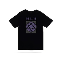 Stoned&Fame Him Baskılı Unisex %100 Pamuk Siyah T-shirt SIYAH Siyah