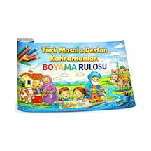 Türk Masal & Destan Kahramanları Boyama Rulosu 4 Metre