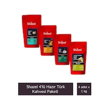 Aromalı Türk Kahvesi Paketi 1 Kg X 4 Adet Portakal,nane,hindistan Cevizi,antep Fıstığı
