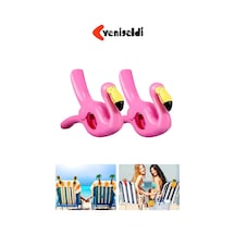 4 Adet Pembe Flamingo Plaj Havlu Mandal Klipsi Güçlü Tutuş Ve Taşınabilir Çok Renkli