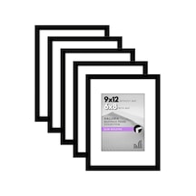 9x12 Resim Çerçevesi Seti 5 İnç Siyah - Mat İle 6x8 Resim Çerçevesi Veya 9x12 Çerçeve Olarak Kullanın - Resim Ç