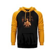 Dark Funeral Diabolis Interium Sarı Renk Reglan Kol Kapşonlu Sweatshirt Sarı