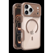 Apple iPhone Uyumlu 17 Pro Max Zinko Magsafe Kapak - Çöl Titanyum Bz8683140934231