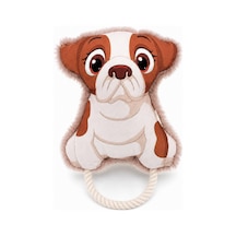 Lupox Dijital Buldog İpli Peluş Oyuncak Kahve