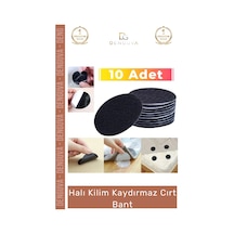 Cırtbant Halı Kaydırmaz Ped Yıkanabilir Tekrar Kullanılabilir Güçlü Sabitleyici 5 Cm 10 Adet Cırt B