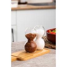 Porsima 3797 Cam 2li Tuzluk Biberlik Seti - 9,5x5cm Şeffaf