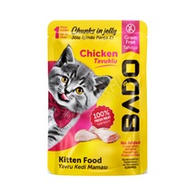 3 Adet Bado Yavru Kedi Yaş Mama Parça Tavuk Etli 85 Gr