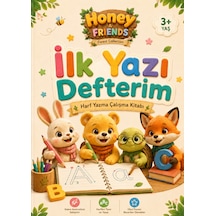 Papelia Honey & Friends Ilk Yazı Defterim Harf Yazma Çalışma Kitabı Ingilizce Alfabe 3+ Yaş