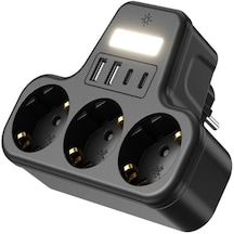 3 Lü Duvar Tipi Priz 2 Usb-a 2 Type-c Girişli Led Gece Lambalı Akım Korumalı Çoklayıcı 0 3 Lü Duvar Tipi Priz 2 Usb-a 2 Type-c Girişli Led Gece Lambalı Akım Korumalı Çoklayıcı 0