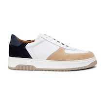 Deery Hakiki Deri Vizon Rengi Erkek Sneaker Ayakkabı - 01965Mvzne03 Vizon