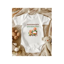 Lupi Babaanne Yazılı Bebek Zıbın % 100 Pamuk 18 ekru