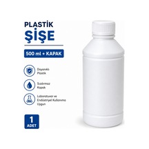 Plastik Şişe 500 ML + Kapak 1 Adet