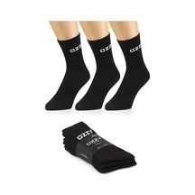 Ozzy Socks 3 Çift Uzun Konçlu Tenis Spor Çorabı Siyah Paket