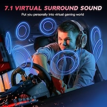 3,5 Mm Ses Jaklı Oyun Usb Kulaklığı, 7.1 Surround Ses, Çıkarılabilir Mikrofon, Ses Kontrolü, Kablolu Kulaklıklar Siyah Ps5/ps4/anahtar/xbox Denetleyici H9 İçin