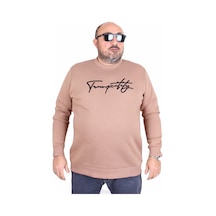 Moc Grande Mocgrande Erkek Büyük Beden Sıfır Yaka Sweat Twenty 24200 S.kahve