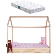 Setaymobilya Doğal Ladin Yalın Kasalı Montessori Yatak + 1 Comfort Yatak
