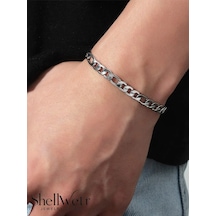 Silverline Gümüş Renk Kuş Gözü Bileklik Gri