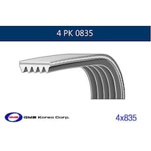 GMB 4PK0835 V Kayışı Micra K12 03-Note 06- 1.4 4Pk835