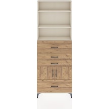 Arges Dolap 4 Raflı 4 Çekmeceli 2 Kapaklı 88x30x243 Aytaşı-çam Aytaşı