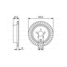 Bosch 0986479a83 Fren Diski Arka 289.6 Mm 18 17 Mm Hava Kanallı 26700aj010
