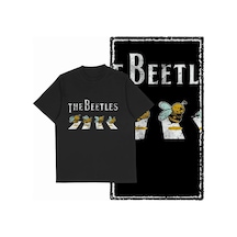 The Coolmınd Coolmind De %100 Pamuklu Erkek Grafik Tişört - Komik Arı Baskılı Büyük Bedenkahverengi Kahverengi