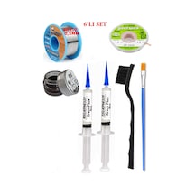 Lehimleme Seti 40 G 0,5 Mm Lehim Teli Cp-1515 Lehim Fitili Flux Lehim Toplama 2fırça Seti Tk106