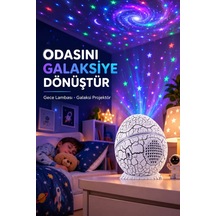 Dinozor Yumurtası Galaksi Projektör Gece Lambası 4'ü 1 Arada - Bluetooth Hoparlörlü Diğer