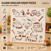 Ahşap Puzzle - Rakamlar: Eğitici Ve Öğretici Okul Öncesi Matematik Seti 20x20 Cm