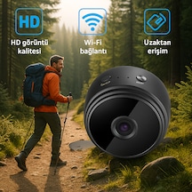 Kablosuz Mini Outdoor Kamera Hd 1080p Wi-fi Bağlantılı Kamp Ve Seyahat Kamerası Siyah