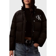 Calvin Klein Logolu Kuş Tüyü Dolgulu Dik Yaka Şişme Mont Lv047h507gub1 Kadın Mont Lv047h507g Ub1 Siyah