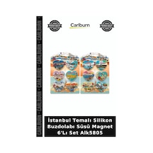 Özel Üretim Hediyelik Dekoratif İstanbul Temalı Silikon Buzdolapı Süsü Magnet 6'lı Set Alk5805